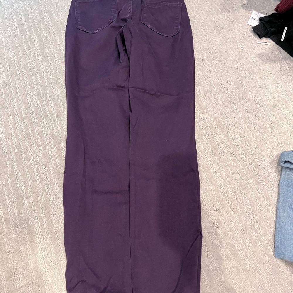 NYDJ Women's Deep Purple Straight Leg Jeans - Picture 3 of 4